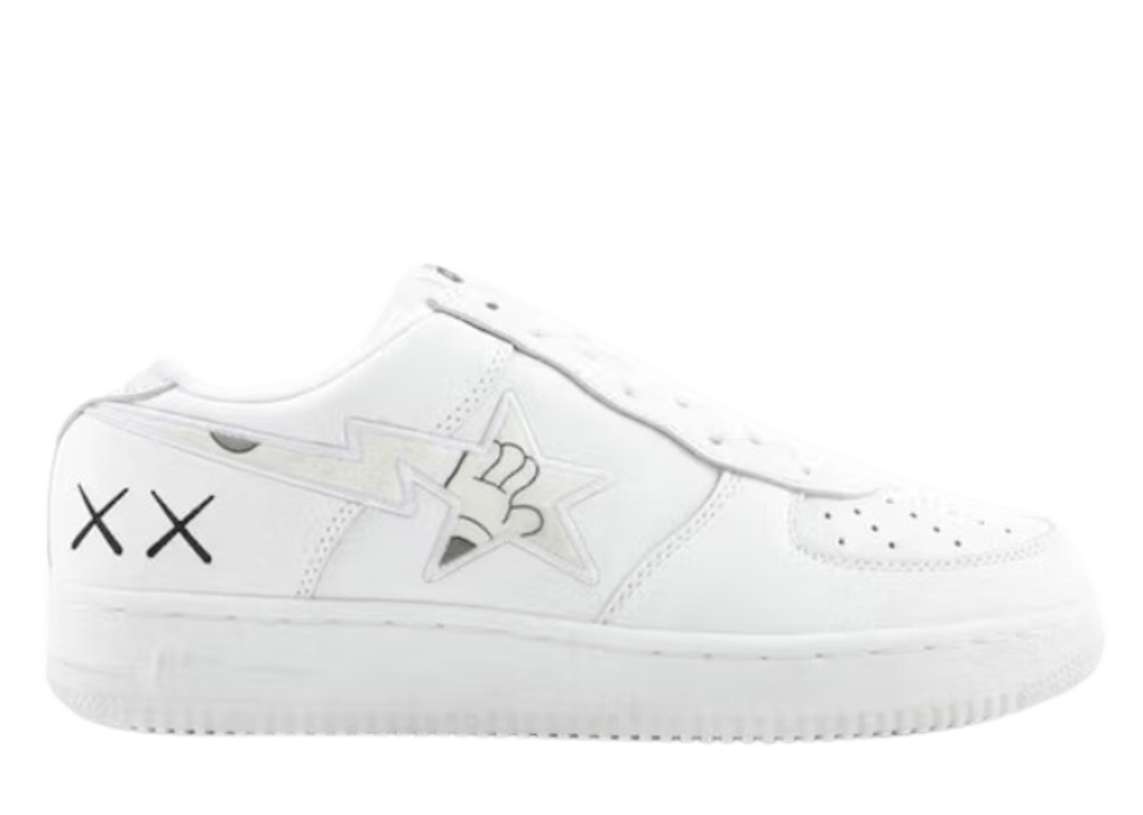 Bape x kaws bapesta hot sale